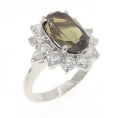 鑑別書pt900 天然アレキサンドライト1.246ct ダイヤVSクラス1ct - メルカリ