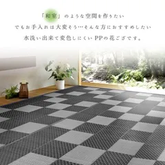 ラグ い草風 PPラグ 江戸間1畳 水洗いOK 矢倉 グレー 4955872806228のサムネイル