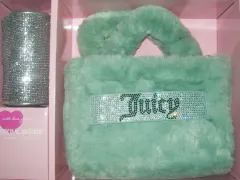 JUICY COUTURE ジューシークチュール ミント ファジー ファー ミニ トートバッグ キュービック バレルバッグ 財布 セット ギャルのサムネイル