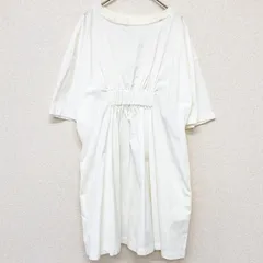 ◎MM6 Maison Margiela エムエムシックス メゾンマルジェラ トップス カットソー ギャザー コットン ポルトガル製 ホワイト レディース 38 a01164のサムネイル