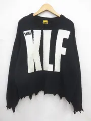 ★8187☆SAINT MICHAEL×The KLF セントマイケル/ザケイエルエフ SM-HR1-0000-C08 25AW KLF_CREW NECK KNIT ダメージニット　Sのサムネイル