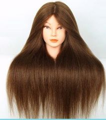 [업 가발 인모 80% 클램프 포함] 연습용 세트 가발 트레이닝 컷 가발 금발 헤어 어레인지 마네킹 무료 배송