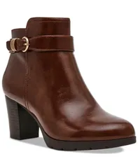 アンクライン レディース シューズ ブーツ・レインブーツ ヒール Anne Klein Womens Rumor Lug Block Heel Booties Cognacのサムネイル
