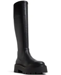 アルド レディース シューズ ブーツ・レインブーツ ALDO Womens Carelden Knee High Round Toe Boots Black Smooth ブラックのサムネイル