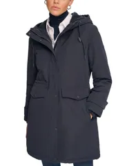 カルバンクライン レディース アウター ジャケット・ブルゾン コート Calvin Klein Womens Hooded Anorak Coat Navy ネイビーのサムネイル