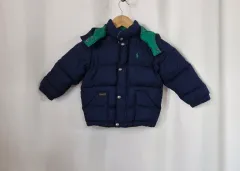 ポロ ラルフローレン キッズ ダウンジャケット ネイビー グリーン 3t