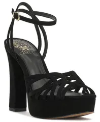 ヴィンスカムート レディース シューズ サンダル プラットフォーム Vince Camuto Womensamlee Strappy Platform Sandals Black ブラックのサムネイル