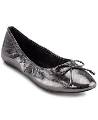 カール ラガーフェルド レディース シューズ パンプス KARL LAGERFELD PARIS Womens Velma Almond Toe Ballet Flats Dark Slate スレーのサムネイル