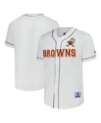 スターター メンズ トップス シャツ ヴィンテージャージー Starter Mens White Cleveland Browns Relay Vintage FullButton Baseballのサムネイル