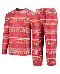 コンセプツ スポーツ メンズ トップス Tシャツ パンツ セーター シャツ Concepts Sport Mens Red Maryland Terrapins Ugly Sweater Long S