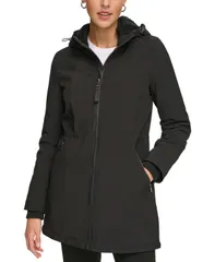 カルバンクライン レディース アウター ジャケット・ブルゾン コート Calvin Klein Womens Hooded FauxFurLined Anorak Raincoat PXXSXXL Bのサムネイル