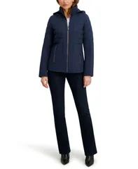 ナウティカ レディース アウター ジャケット・ブルゾン コート フリース Nautica Womens FleeceLined Hooded Softshell Coat Navy ネイビーのサムネイル