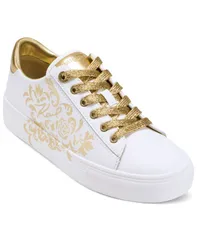 カール ラガーフェルド レディース シューズ スニーカー レース KARLAGERFELD PARIS Womens Cate Rococo Lace Up Sneakers Bright Whiteのサムネイル