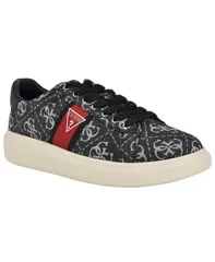ゲス メンズ シューズ スニーカー レース GUESS Mens Caffen Branded LaceUp Casual Sneakers Black Logo Multi ブラックのサムネイル