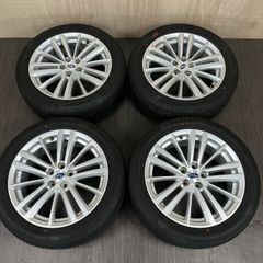 スバルWRX S4 純正オプ18インチ8.5J ENKEI製4本セット冬タイヤ付
