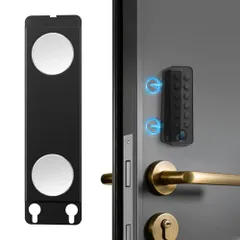 For SwitchBot 指紋認証パッド キーパッド用 マグネット取付プレート 磁石対応化キット ドアロック用 アクセサリー 強力磁石2個付き 穴あけ不要 両面テープ跡が残りにくい 簡単取付 アルミ合金製koe