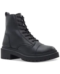 アルド レディース シューズ ブーツ・レインブーツ ALDO Womens Goer Combat Round Toe Boots Black ブラックのサムネイル