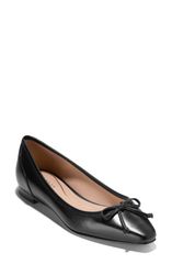 콜 한 여성 슈즈 펌프스 Cole Haan Paget Ballet Flat Black Leather 블랙