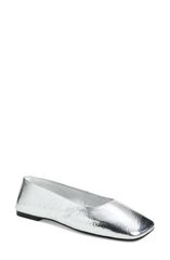 제프리 캠벨 여성 신발 펌프스 Jeffrey Campbellistosquare Toe Flat Silver Crinkle 실버