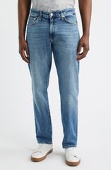 마비 청바지 남성 하의 데님 바지 스트레이트 Mavi Jeans Zach Straight Leg Jeans Mid Used Classic Vin