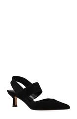 페레모다 여성 신발 힐 Pelle Moda Kiam Slingback Pointed Toe Kitten Heel Pump Black 블랙
