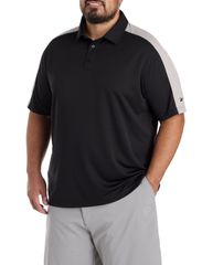 리복 남성 탑스 폴로 셔츠 토르 컬러 블록 Reebok Big Tall Colorblocked Polo Shirt Black 블랙