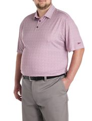 리복 맨즈 탑스 폴로 셔츠 토르 Reebok Big Tall Connecthe Dot Performance Polo Shirt Black Cherry 블랙