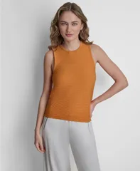 ダナ キャラン ニューヨーク レディース トップス タンクトップ DKNY Womens Cutaway Seamless Tank Top Amberglowのサムネイル