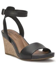 ラッキーブランド レディース シューズ サンダル アンクル Lucky Brand Womens Lyndankle Strap Wedge Sandals Black Summer Haze ブラッのサムネイル