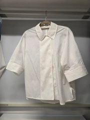 新品◇TICCA ティッカ レースチェック ジャガード半袖 シャツ ホワイト
