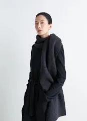 LEMAIRE 25FW 九井一 フラッフィー スカーフ アンスラサイト OS