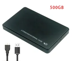 外付けハードディスク 500GB ポータブルHDD USB3.0 ケース ブラック 外付けHDD TV PS5 PS4S 録画 バックアップ