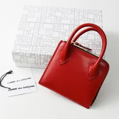未使用品 コムデギャルソン COMME des GARCONS カウレザー コインケース HANDLES レッド┃ハンドル付ウォレット【2400015014944】のサムネイル
