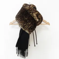 美品 FENDI フェンディ オリラグファー カシミヤ×ミンク キャンディストール マフラー ブラック レディース 古着 中古 USEDのサムネイル