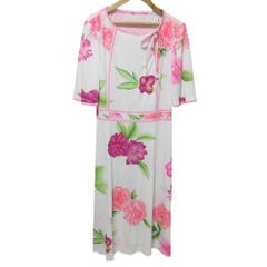 LEONARD FASHION 紫陽花柄 半袖ワンピース 膝丈 - メルカリ