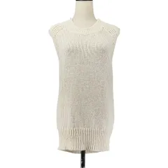 美品 25SS BLAMINK ブラミンク シルクリネン バックリボンベスト 7918-106-0116 サイズ38 オフホワイト レディース 古着 中古 USEDのサムネイル