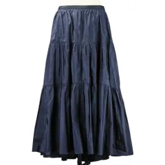良品 FOXEY フォクシー 2023年モデル Skirt Paefait ティアードロングスカート 43712 サイズ40 ネイビー レディース 古着 中古 USEDのサムネイル