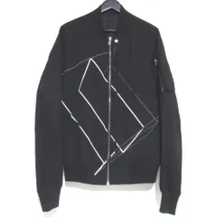 美品 Rick Owens リックオウエンス BABEL期 MA-1 フライトボンバージャケット ジップアップ ブルゾン RU19S2791 サイズ48 ブラック メンズ 古着 中古 USEDのサムネイル