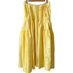 美品 CECILIE BAHNSEN セシリーバンセン リリー スカート 6524-343-1522 サイズ2 イエロー レディース 古着 中古 USEDのサムネイル