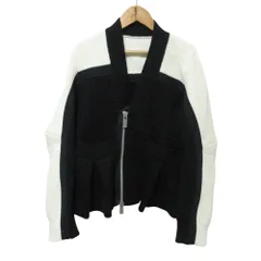 美品 24AW sacai サカイ ケーブルニットドッキング カーディガン 24-07630 サイズ1 ブラック ホワイト レディース 古着 中古 USEDのサムネイル