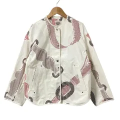 良品 25SS HERMES エルメス Coaching Remix プリント コットン ブルゾン ジャケット 5E0173DF サイズ34 ホワイト レディース 古着 中古 USEDのサムネイル