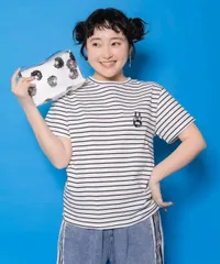 ScoLar（スカラー）161652：スカラーちゃんポーチ付き3柄展開キャラ刺繍Tシャツのサムネイル