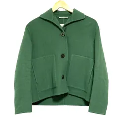 美品 HERMES エルメス カシミヤ100％ 3B カシミヤ ジャケット サイズ34 グリーン レディース 古着 中古 USEDのサムネイル