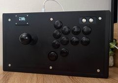 [보통 아케콘 DX / 24mm 버튼 모델] 칠흑 블랙 / OLED 탑재
