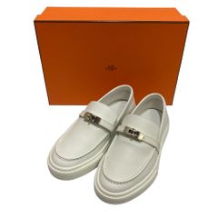 HERMES エルメス ゲーム ケリーバックル スリッポン ホワイト 40