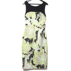 新品❤️Roberto Cavalli❤️緑 ノースリーブワンピース ゼブラ柄 