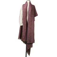 良品 Dries Van Noten ドリスヴァンノッテン ライカ期 ペイズリー柄 ワンスリーブ大判ストール ショール 3455-1318 パープル レディース 古着 中古 USEDのサムネイル