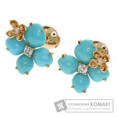 Chaumet 쇼메 오르탄시아 에덴 터키석 다이아몬드 귀걸이 K18PG 여성 [중고]