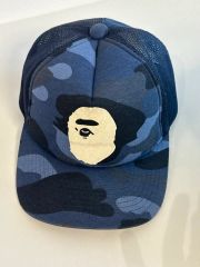 A BATHING APE メッシュキャップ ネイビー - メルカリ