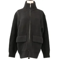 美品 24AW Hermes エルメス Hニット ブルゾン ジャケット カーディガン 4E2226D3 サイズ36 ブラック レディース 古着 中古 USEDのサムネイル